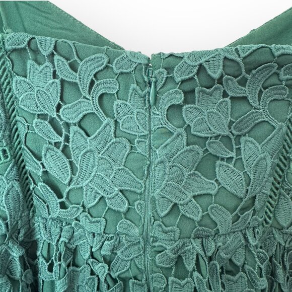 Club Monaco Green Lace Midi Dress Size 4 - Picture 7 of 12